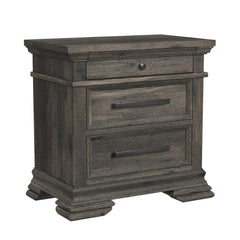 Park Ridge King Sleigh Storage 5PC Bedroom Set with 2 Nightstands, Dresser & Chest in Charcoal