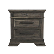 Park Ridge 3-Drawer Nightstand in Charcoal