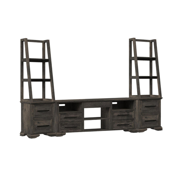Park Ridge 3PC Entertainment Unit with 71'' TV Console in Charcoal
