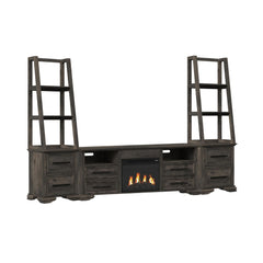 Park Ridge 4PC Entertainment Unit with 71'' TV Console in Charcoal