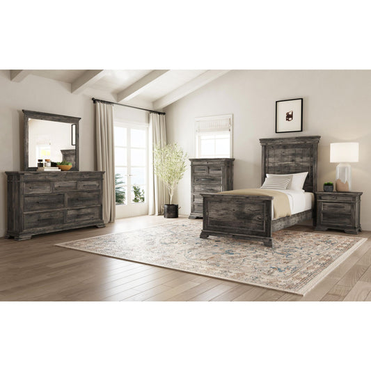 Park Ridge Twin Panel Bed in Charcoal