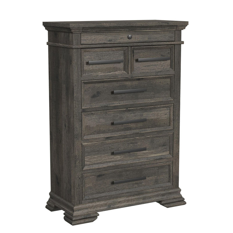 Park Ridge 6-Drawer Chest In Charcoal