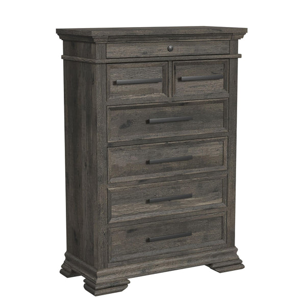 Park Ridge 6-Drawer Chest In Charcoal