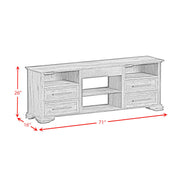 Park Ridge 3PC Entertainment Unit with 71'' TV Console in Charcoal