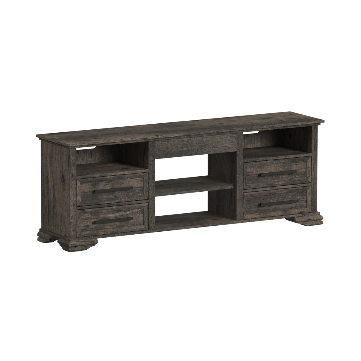 Park Ridge 3PC Entertainment Unit with 71'' TV Console in Charcoal