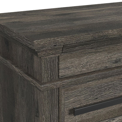 Park Ridge King Sleigh Storage 4PC Bedroom Set with 2 Nightstands & Dresser in Charcoal