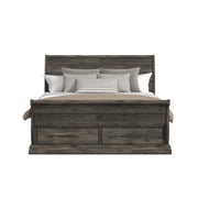 Park Ridge King Sleigh Storage Bed in Charcoal