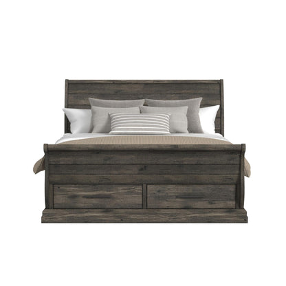 Park Ridge King Sleigh Storage Bed in Charcoal