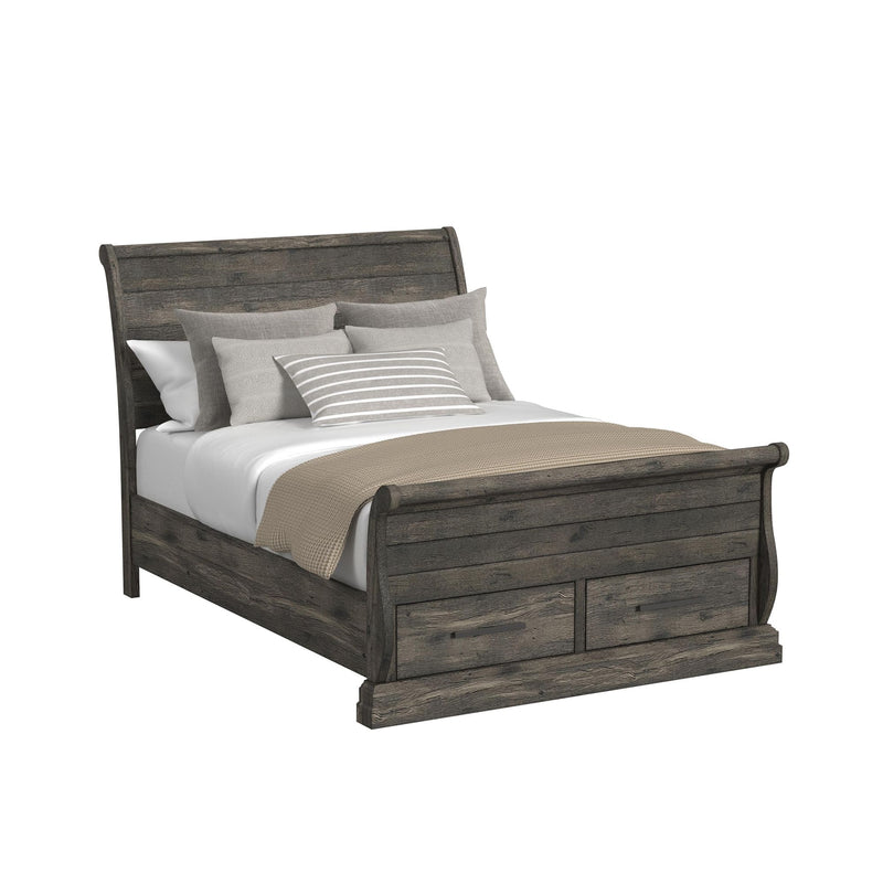 Park Ridge Full Sleigh Storage Bed In Charcoal