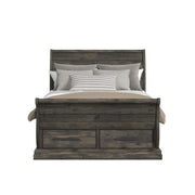 Park Ridge Queen Sleigh Storage Bed in Charcoal