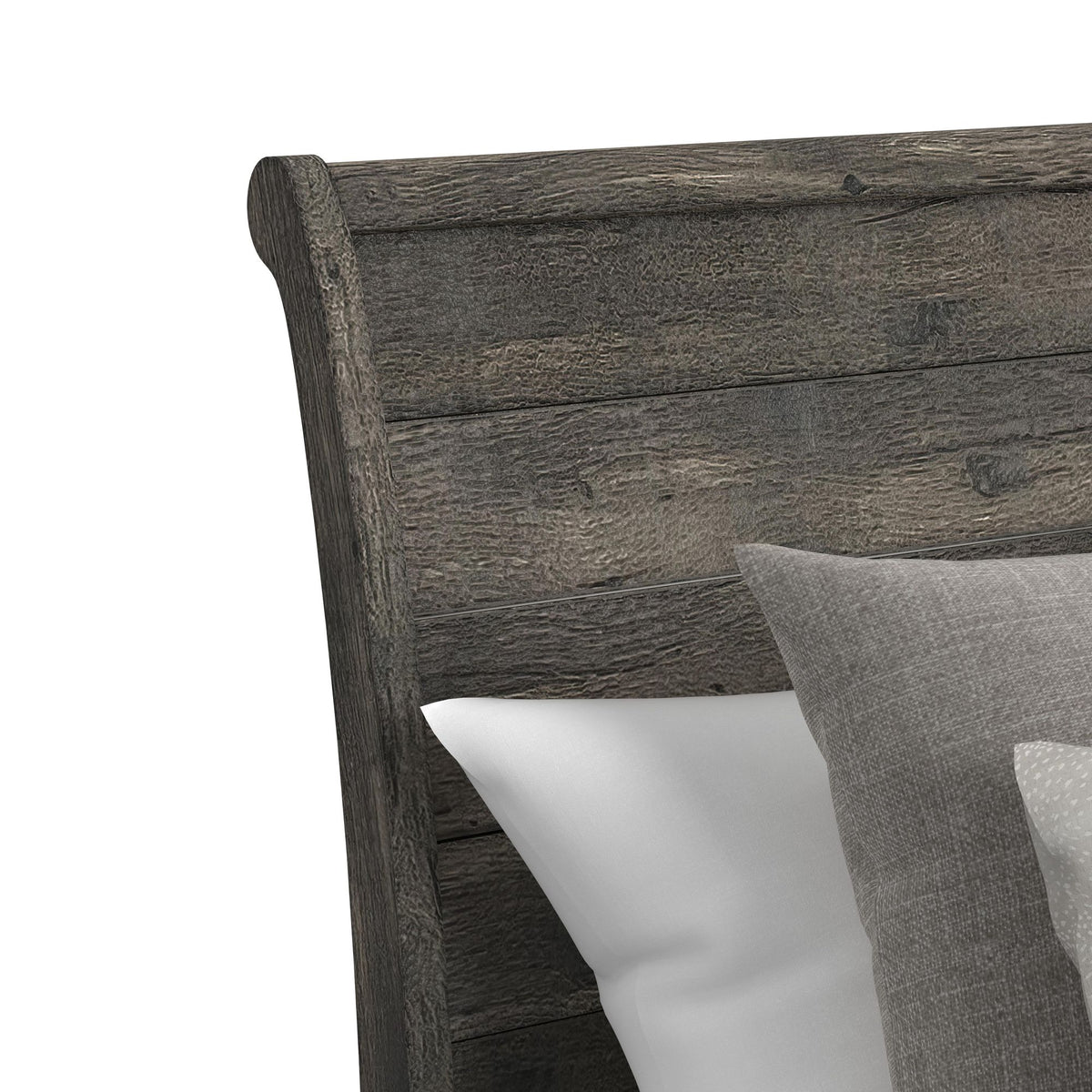 Park Ridge Queen Sleigh Storage 4PC Bedroom Set with 2 Nightstands & Dresser in Charcoal