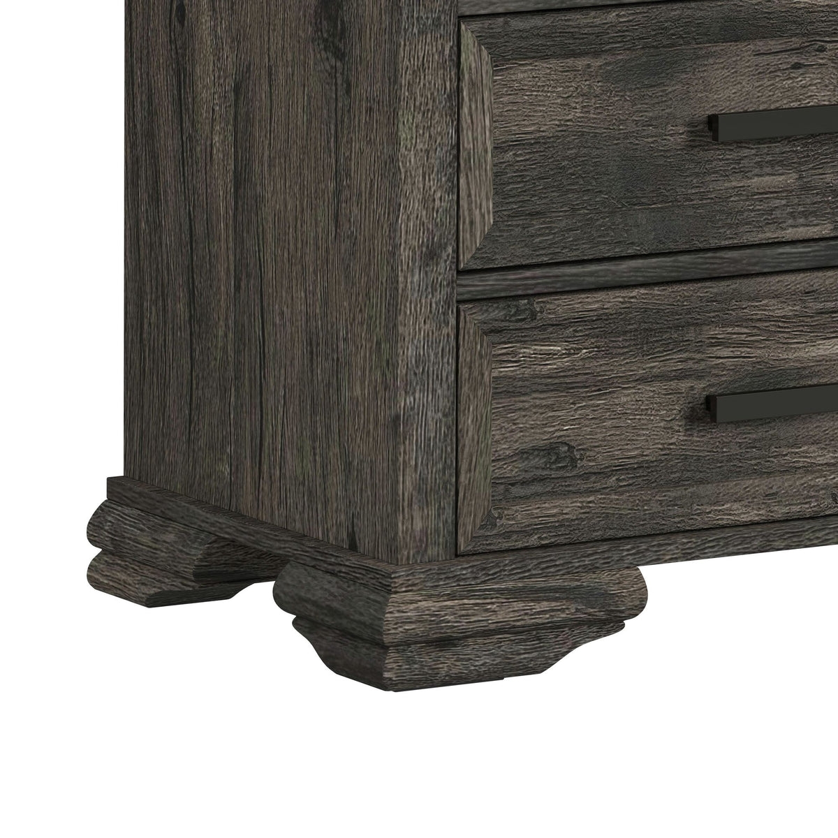 Park Ridge 4PC Entertainment Unit with 71'' TV Console in Charcoal