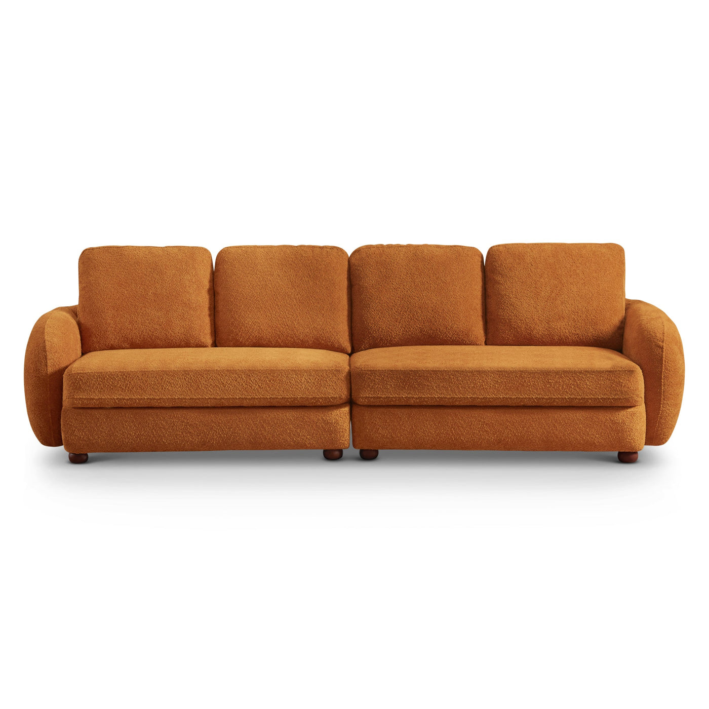 Sofá de tela bouclé Paton de 114,5''