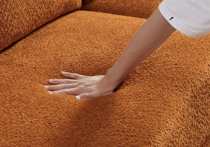 Sofá de tela bouclé Paton de 114,5''