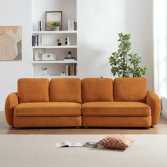 Sofá de tela bouclé Paton de 114,5''