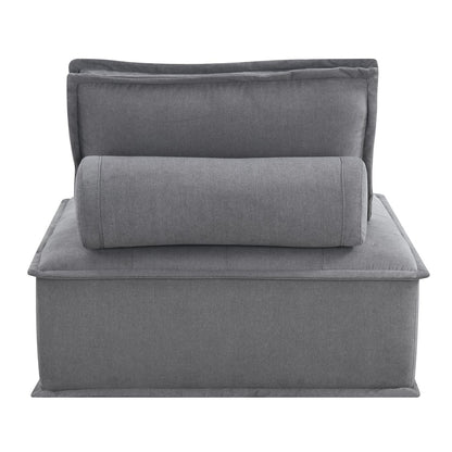 Paxton Armless Chair In Columbia Charcoal