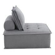 Paxton Armless Chair In Columbia Charcoal