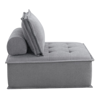Paxton Armless Chair In Columbia Charcoal