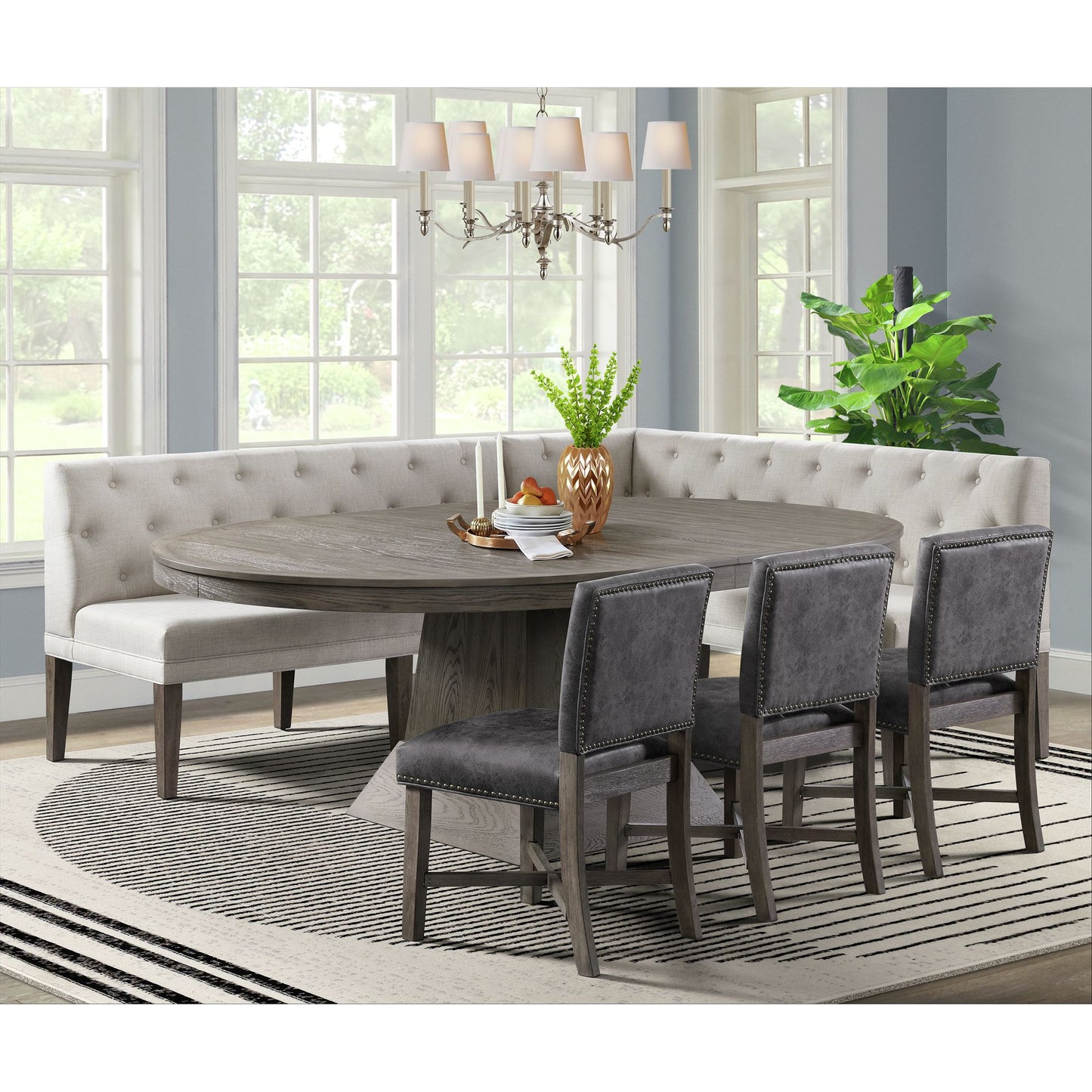 Peyton Sectional Sofa Dining Set