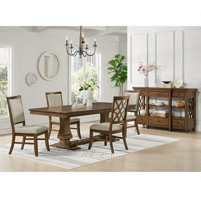 Phillipe 5PC Standard Height Dining Set in Cherry-Table and Four Chairs