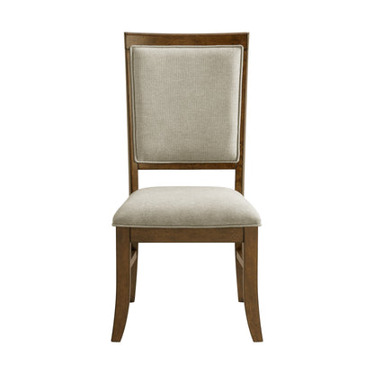 Phillipe Dining Side Chair with Grey Fabric in Cherry (2 Per Carton)