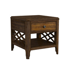 Phillipe 3PC Occasional Table Set in Cherry-Coffee Table & Two End Table