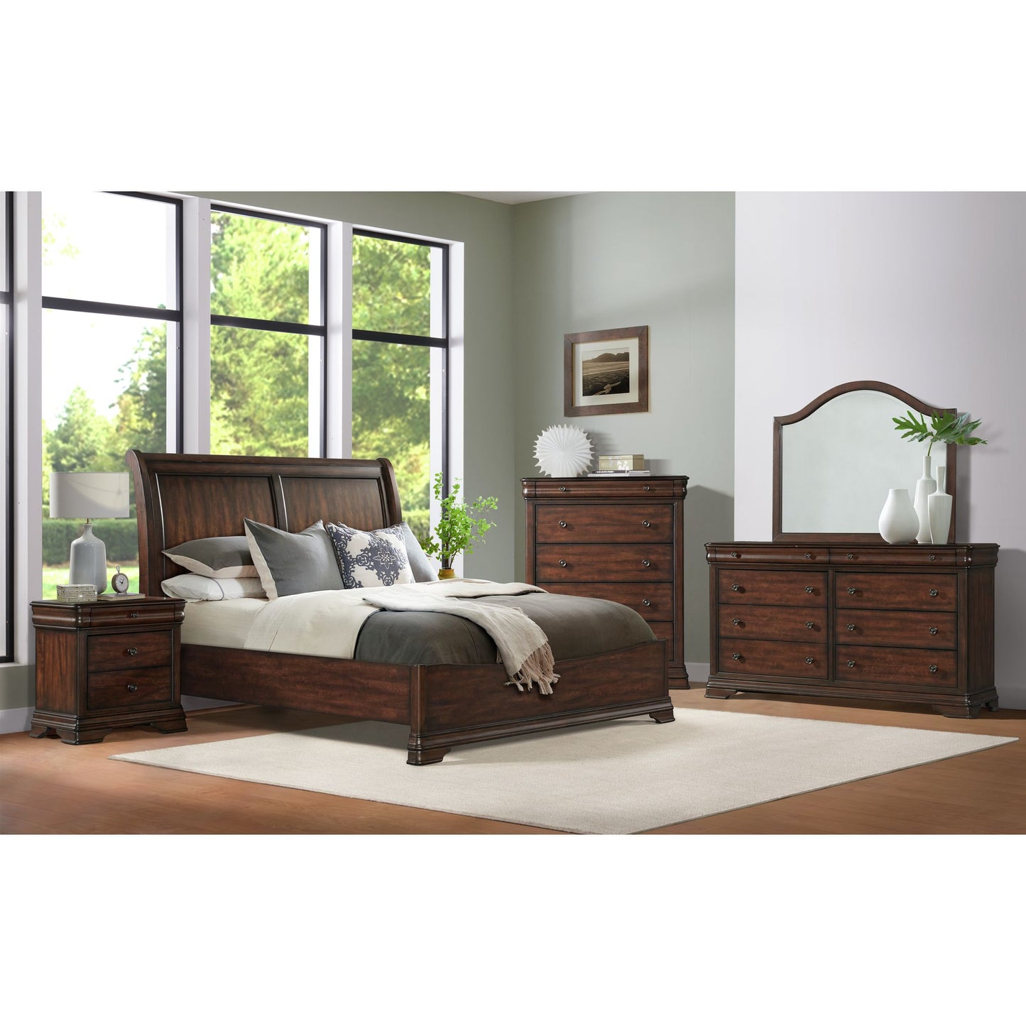 Phillipe King 3PC Bedroom Set in Cherry