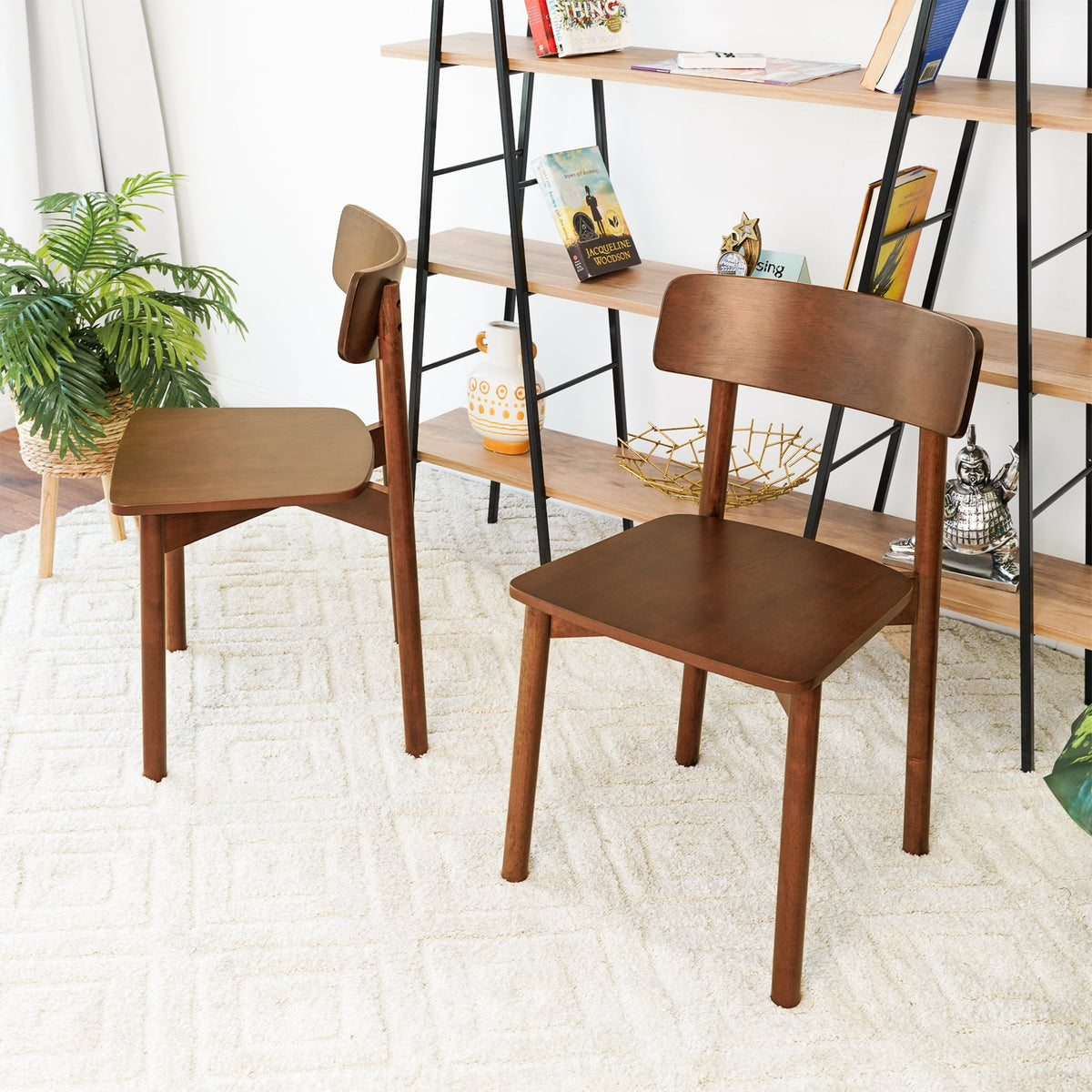 Silla de comedor Pierre de nogal (juego de 2)