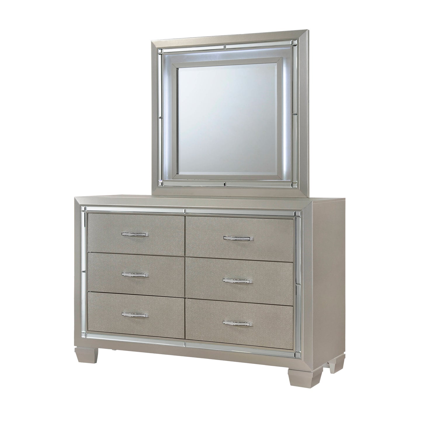 PLATINUM YOUTH TWIN PLATFORM 4PC BEDROOM SET