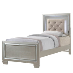 PLATINUM YOUTH TWIN PLATFORM 4PC BEDROOM SET