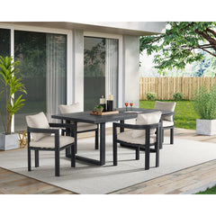 Playa Dining Chair - Dark Grey and Olefin Beige (2 Per Carton)