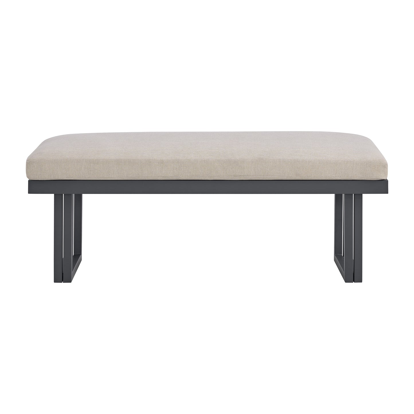 Playa Dining Bench - Dark Grey and Olefin Beige