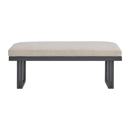 Playa Dining Bench - Dark Grey and Olefin Beige