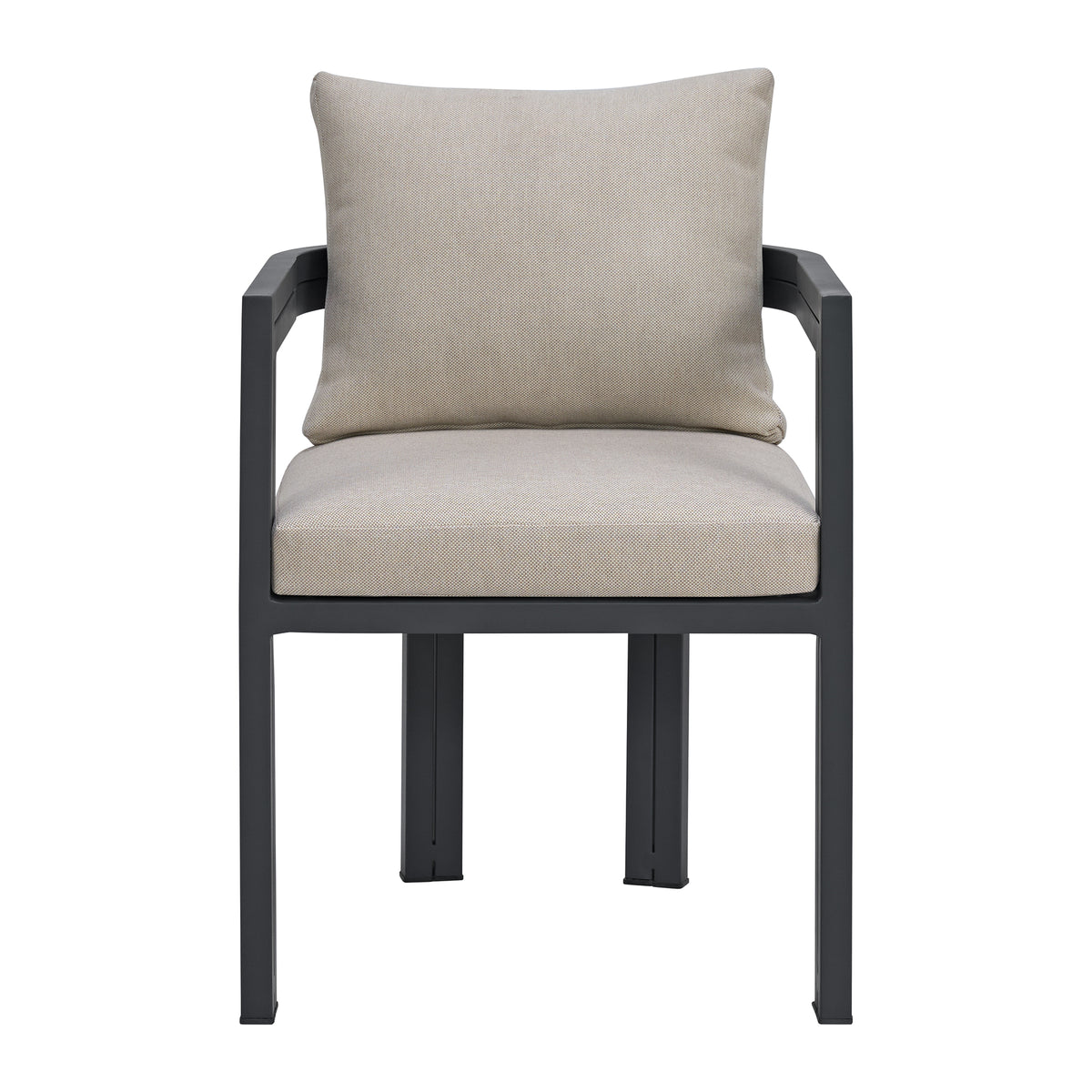 Playa Dining Chair - Dark Grey And Olefin Beige (2 Per Carton)