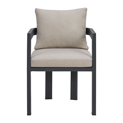 Playa Dining Chair - Dark Grey and Olefin Beige (2 Per Carton)