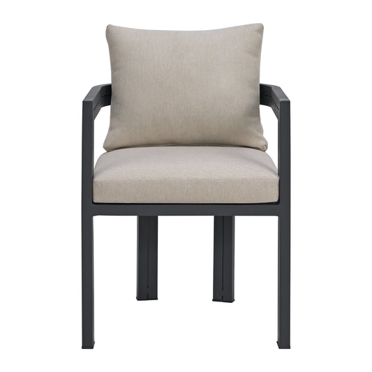 Playa Dining Chair - Dark Grey and Olefin Beige (2 Per Carton)