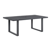 Playa 6PC Standard Height Dining Set in Dark Grey-Table, Four Chairs and Bench