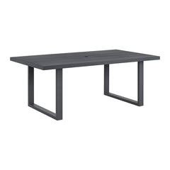 Playa 6PC Standard Height Dining Set in Dark Grey-Table, Four Chairs and Bench