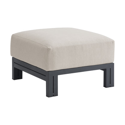 Playa Ottoman - Dark Grey and Olefin Beige