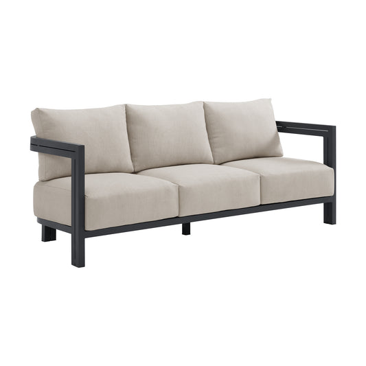 Playa Sofa - Dark Grey and Olefin Beige with 2 Pillows