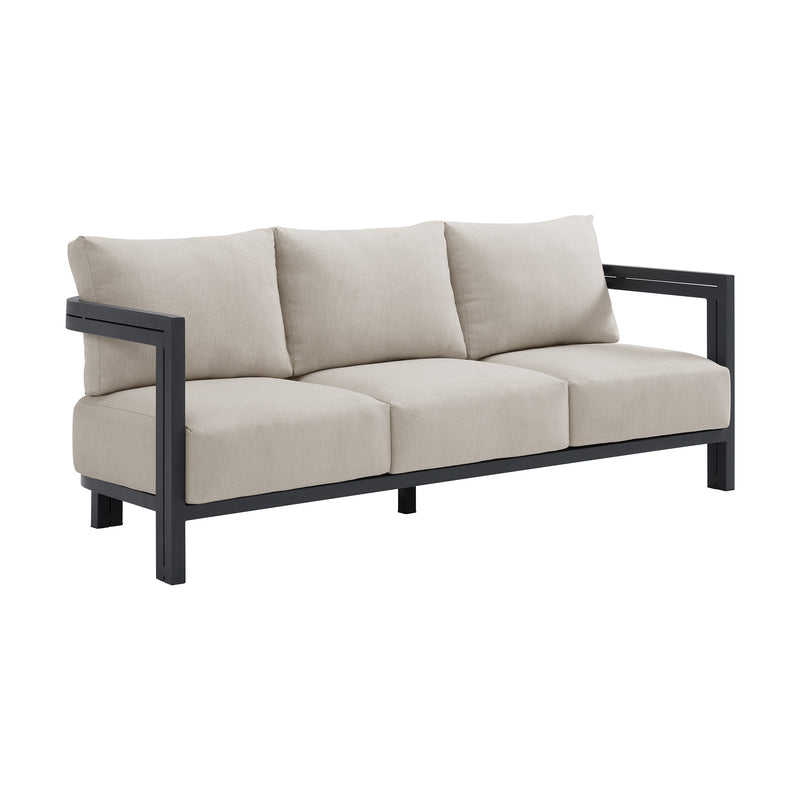 Playa Sofa - Dark Grey And Olefin Beige With 2 Pillows