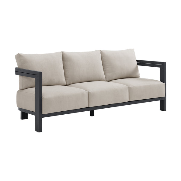 Playa Sofa - Dark Grey And Olefin Beige With 2 Pillows