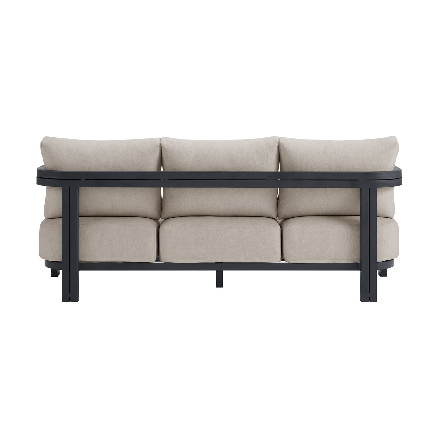 Playa Sofa - Dark Grey and Olefin Beige with 2 Pillows