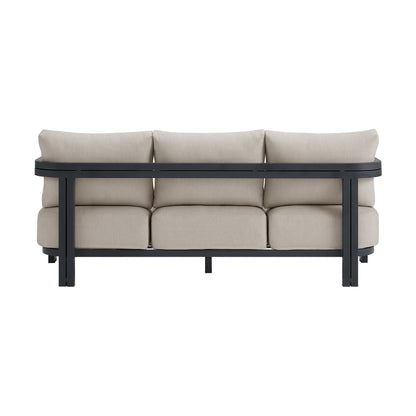 Playa Sofa - Dark Grey and Olefin Beige with 2 Pillows
