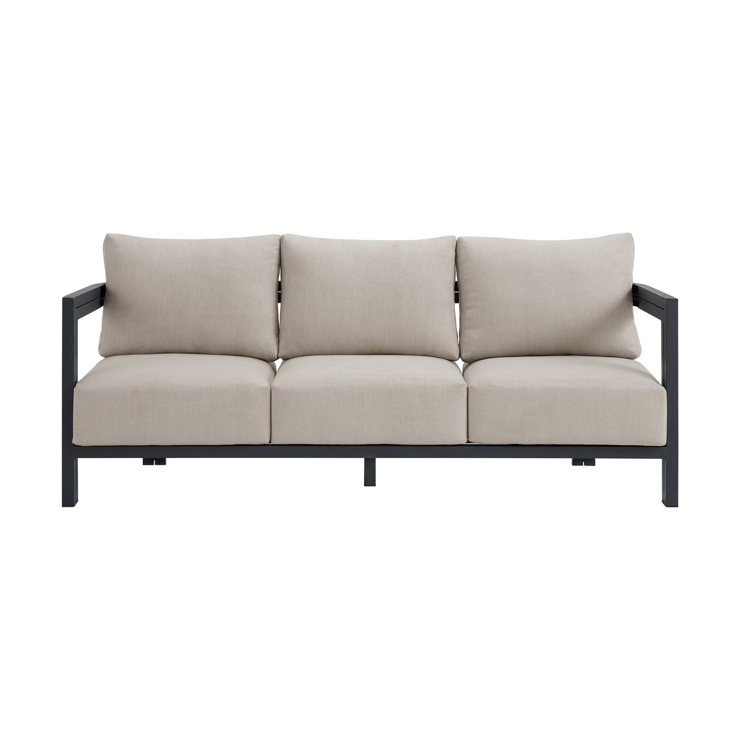 Playa Sofa - Dark Grey and Olefin Beige with 2 Pillows