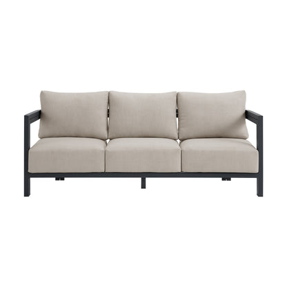 Playa Sofa - Dark Grey and Olefin Beige with 2 Pillows