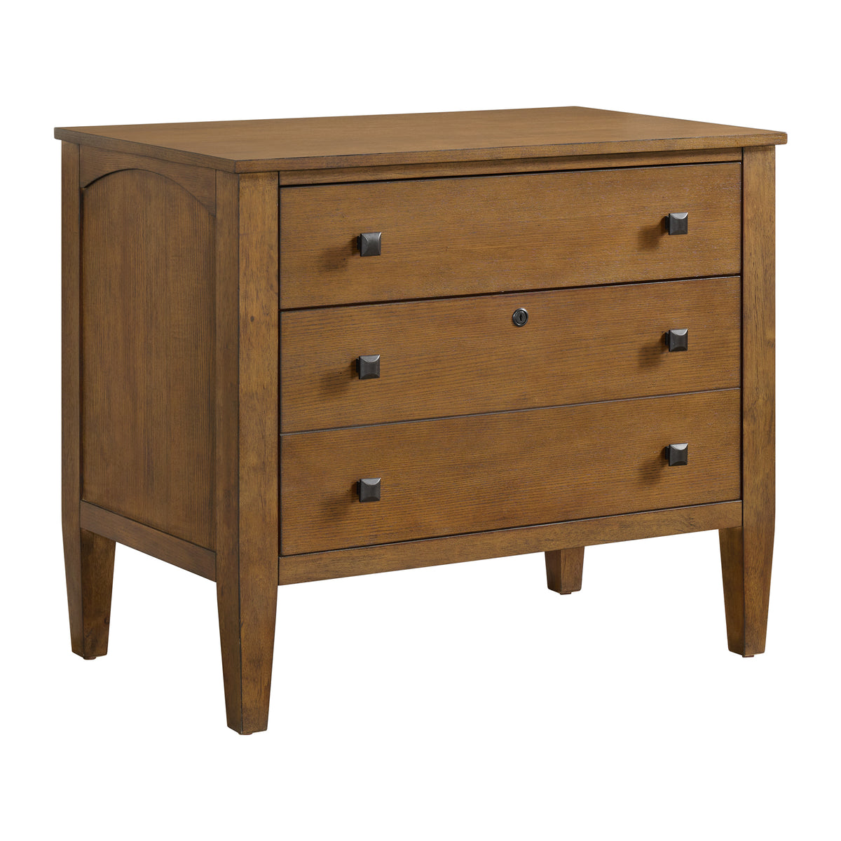 Portico File Cabinet In Brown Oak