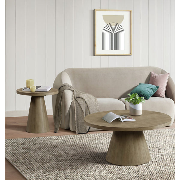 Portland 2PC Occasional Table Set in Grey-Coffee Table & End Table