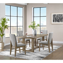 Portland 5PC Standard Height Dining Set in Grey-Rectangular Table and Four Chairs
