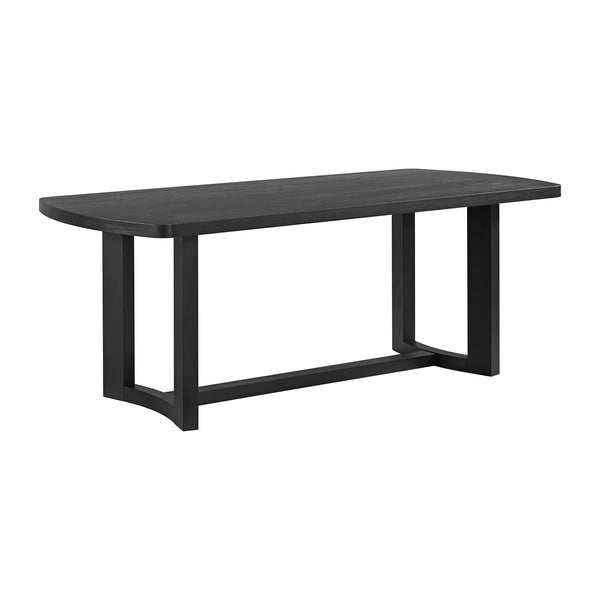 Portland 5Pc Standard Height Dining Set In Black-Rectangular Table And Four Chairs